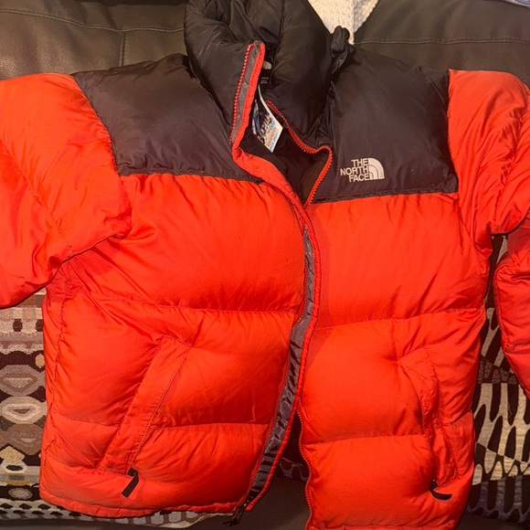 The North Face Red and Black 1996 Nuptse Coat